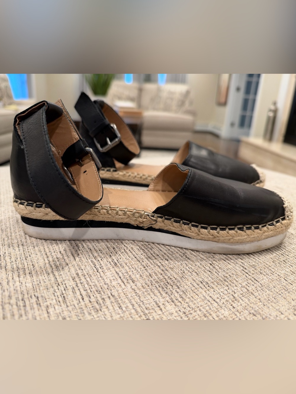 Crown Vintage Black Espadrille Sandals - Classic Summer Style